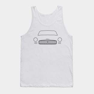 Triumph Italia 2000 Coupé classic car outline graphic (black) Tank Top